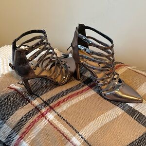 Mix No. 6 Shiny Metallic Strappy Heels